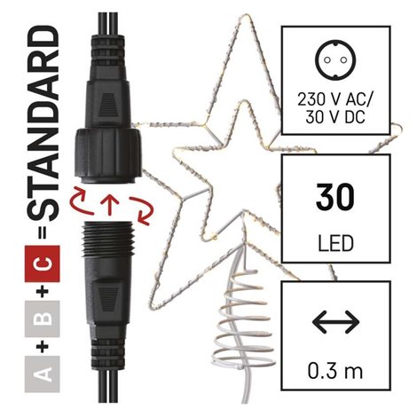 D1ZW01 CONNECT TOP TREE STAR 30LED WW 7