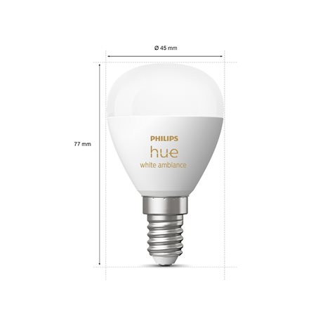 HUE SET 2x WA LED Luster žárovka E14 5,1W 470lm K IP20, stmívatelné 3