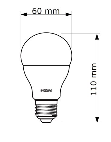 CorePro LEDbulb ND 13-100W A60 E27 827 LED Žárovka 13W 1521lm 3