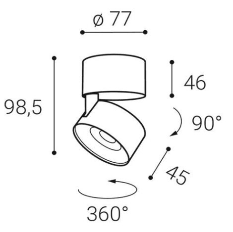LED2 11508311D KLIP ON, WW DALI/PUSH DIM 11W 3000K 5