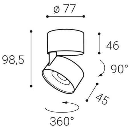 LED2 11508311 KLIP ON, WW 11W 3000K 5