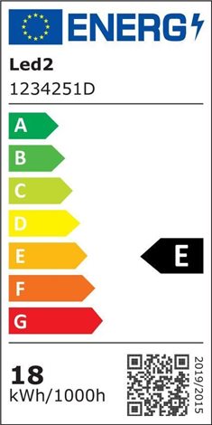 LED2 1234251D MIRA 25, W DALI/PUSH DIM 18W 3CCT 3000K/3500K/4000K 7