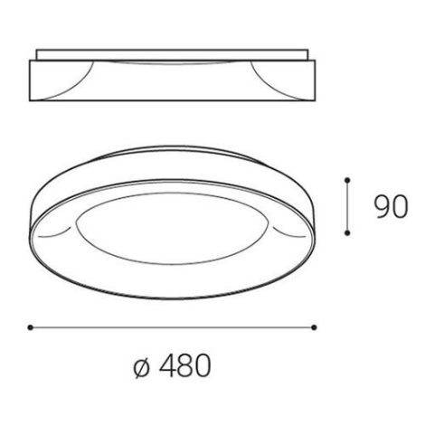 LED2 1270153D BELLA 48, B DALI/PUSH DIM 40W 2CCT 3000K/4000K 4