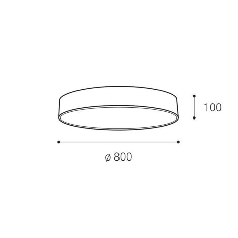 LED2 1271451D MONO 80, W DALI/PUSH DIM 100W 2CCT 3000K/4000K 2