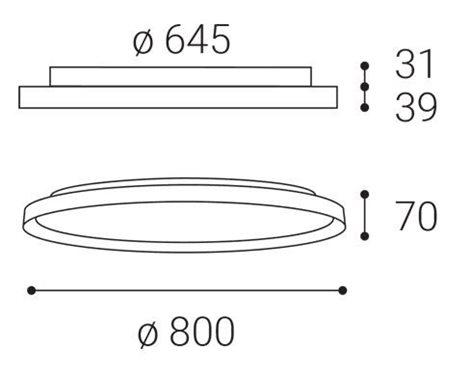 LED2 12750537DT MOON 80, BCH TRIAC DIM 88W 2CCT 3000K/4000K 5