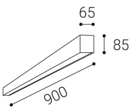 LED2 1314153 LINO II 90 P, B PRISMA 18-24W 3CCT 3000K/3500/4000K 3