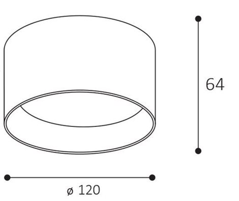 LED2 1480253D ZETA ON S, B DALI/PUSH DIM 15W 3000K/3500K/4000K 4