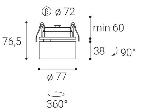 LED2 21507311 KLIP, WW 11W 3000K 4