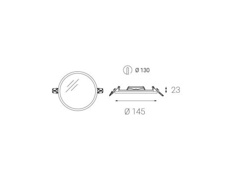 LED2 2182431 SLIM-R, S 10W 3000K 5