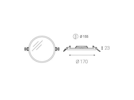 LED2 2182531 SLIM-R, M 15W 3000K 5