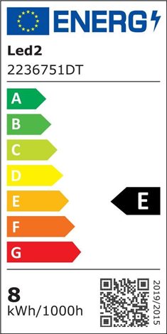 LED2 2236751DT ZERO II XL, W TRIAC DIM 8W 3000K/3500K/4000K 5