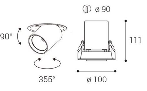 LED2 2252631D HIDE, W DIM 20W 3000K 5