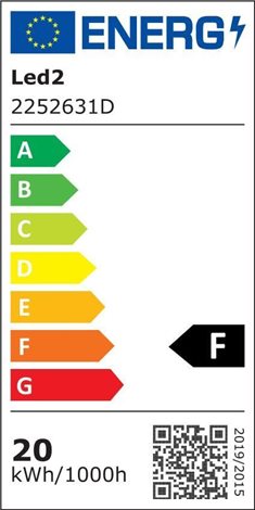 LED2 2252631D HIDE, W DIM 20W 3000K 8