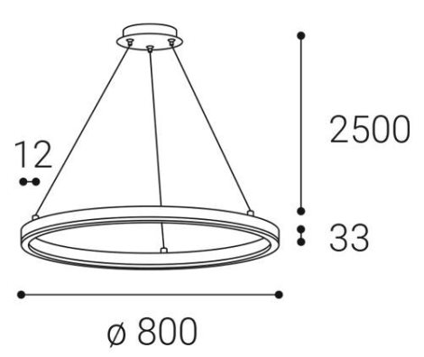 LED2 3271053DT CIRCLE 80 P-Z, B TRIAC DIM 62W 3000K/4000K 5