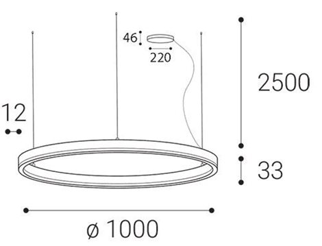 LED2 3273453DT CIRCLE 100 P-Z, B TRIAC DIM 80W 3000K/4000K 5