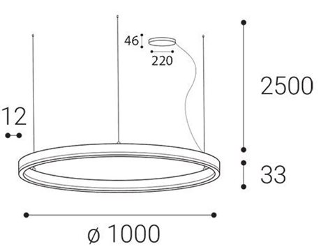LED2 3273453D CIRCLE 100 P-Z, B DALI/PUSH DIM 80W 3000K/4000K 5