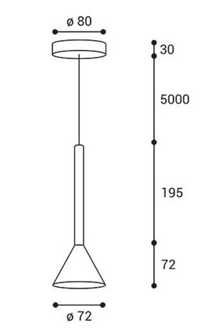 LED2 3490633D KONO Z, B 3W DALI/PUSH DIM 3000K 3