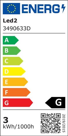 LED2 3490633D KONO Z, B 3W DALI/PUSH DIM 3000K 4