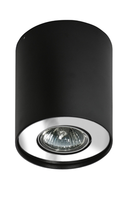 NEOS stropní bodové svítidlo 1x GU10 50W bez zdroje  IP20, černá/chrom 1