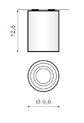 AZ0858 Stropní bodové přisazené svítidlo Bross 1 white GU10 1x50W IP20 9,6cm bílé 3