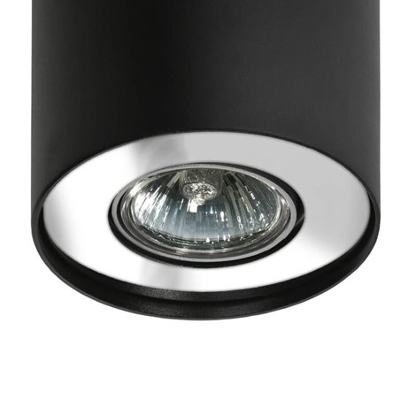 NEOS stropní bodové svítidlo 1x GU10 50W bez zdroje  IP20, černá/chrom 2