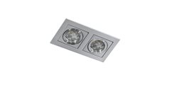PACO podhledové svítidlo 2x GU10 50W bez zdroje 17,5cm IP20, hliníkové