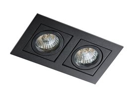 PACO podhledové svítidlo 2x GU10 50W bez zdroje 17,5cm IP20, černé