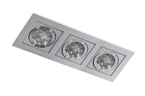 PACO podhledové svítidlo 3x GU10 50W bez zdroje 25,5cm IP20, hliníkové 1