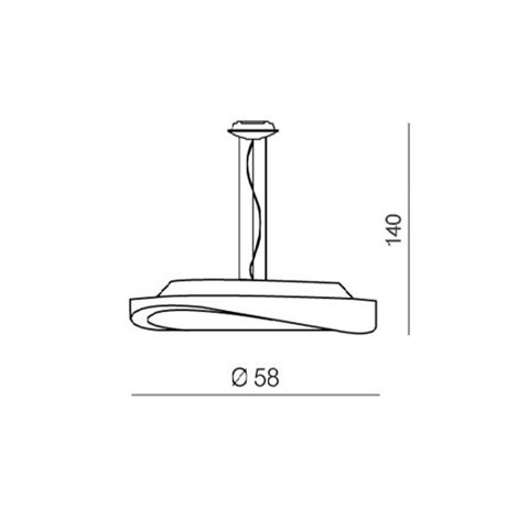 CIRCULO závěsné svítidlo 4x E27 60W bez zdroje 58cm IP20, chromové 11