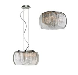 REGO stropní/závěsné svítidlo 8x G9 40W bez zdroje 50cm IP20, čiré