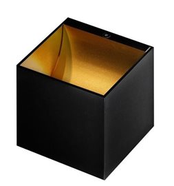 MARS nástěnné svítidlo 1x G9 40W bez zdroje 10cm hranaté IP20, černá/zlatá