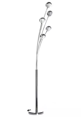 PALP stojací lampa 5x E14 40W bez zdroje 210cm IP20, chromové 3