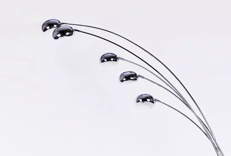 PALP stojací lampa 5x E14 40W bez zdroje 210cm IP20, chromové 5