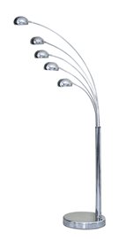 PALP stojací lampa 5x E14 40W bez zdroje 210cm IP20, chromové