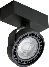 Jerry 1 230V přisazené bodové svítidlo 1x GU10 40W bez zdroje IP20, černé