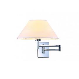 Trapezio nástěnné svítidlo 1x E27 60W bez zdroje IP20, bílá/chrom