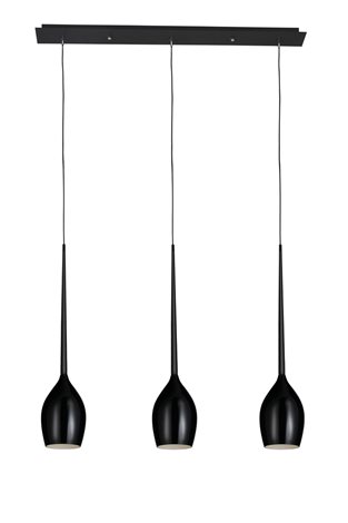 Izza 3 závěsné svítidlo 3x E14 50W bez zdroje 78cm IP20,  černá 1