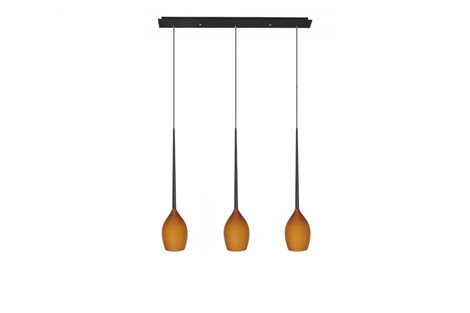 Izza 3 závěsné svítidlo 3x E14 50W bez zdroje 78cm IP20,  jantarová/černá 1