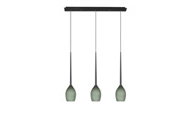 Izza 3 závěsné svítidlo 3x E14 50W bez zdroje 78cm IP20,  olivová/černá