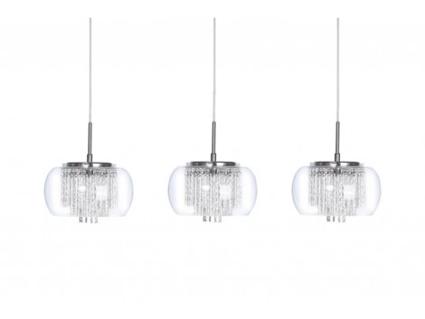 Rego 3 line závěsné svítidlo 3x G9 40W bez zdroje 90cm IP20, chromové 3