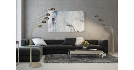 Palp stojací lampa 5x E14 40W bez zdroje 210cm IP20, bronzová patina 2