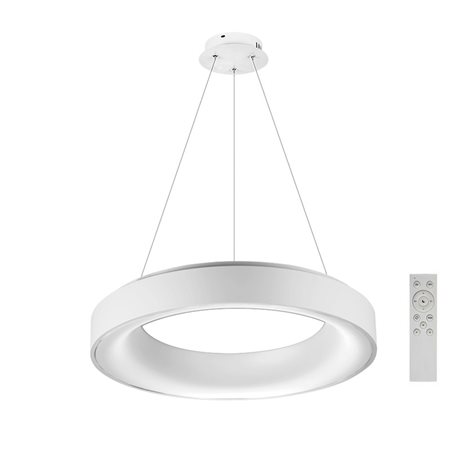 Sovana závěsné svítidlo LED 50W 2750lm 2700-6500K CCT 55cm kulaté IP20, bílé + ovladač 1