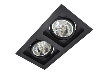 Sisto podhledové svítidlo 2x ES111 50W bez zdroje 35,5cm hranaté IP20, černé