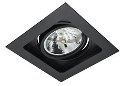 Sisto podhledové svítidlo 1x ES111 50W bez zdroje 19cm hranaté IP20, černé