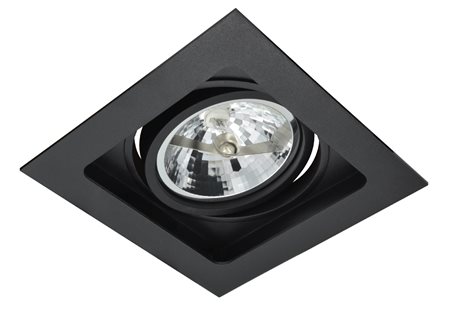 Sisto podhledové svítidlo 1x ES111 50W bez zdroje 19cm hranaté IP20, černé