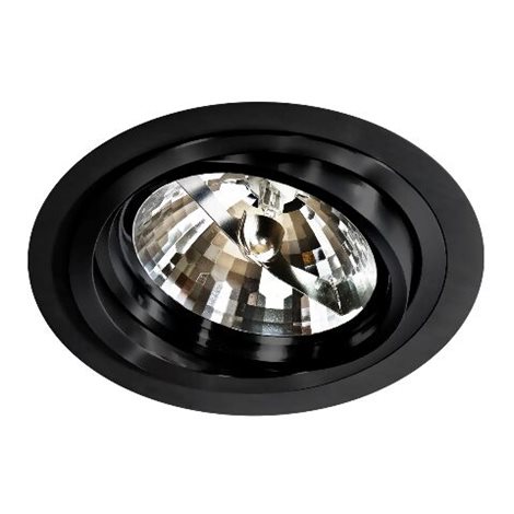 Stan podhledové svítidlo 1x ES111 50W bez zdroje 19cm kulaté IP20, černé 1