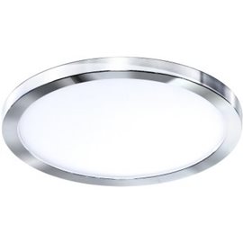 Slim vestavné koupelnové svítidlo LED 12W 1000lm 3000K 15cm kulaté IP44, chromové