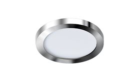 Slim vestavné koupelnové svítidlo LED 6W 500lm 3000K 9cm kulaté IP44, chromové