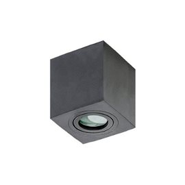 Brant koupelnové přisazené svítidlo 1x GU10 50W bez zdroje 9cm hranaté IP44, černé