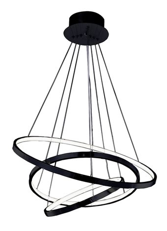 Wheel závěsné svítidlo LED 80W 4800lm 3000K stmívatelné 75cm IP20, černé 1